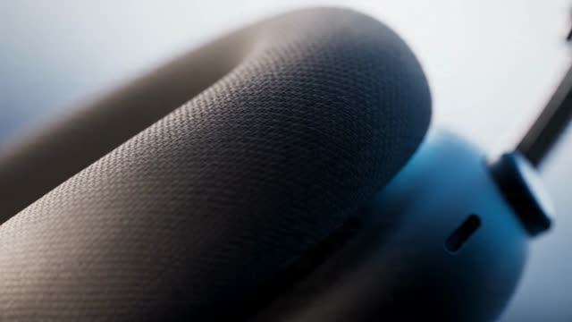 Fones de ouvido em um filme de produto